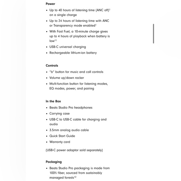 Beats Studio Pro Bluetooth Wireless
Headphones in Sandstone NEW - Picture 16 of 16